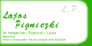 lajos pigniczki business card